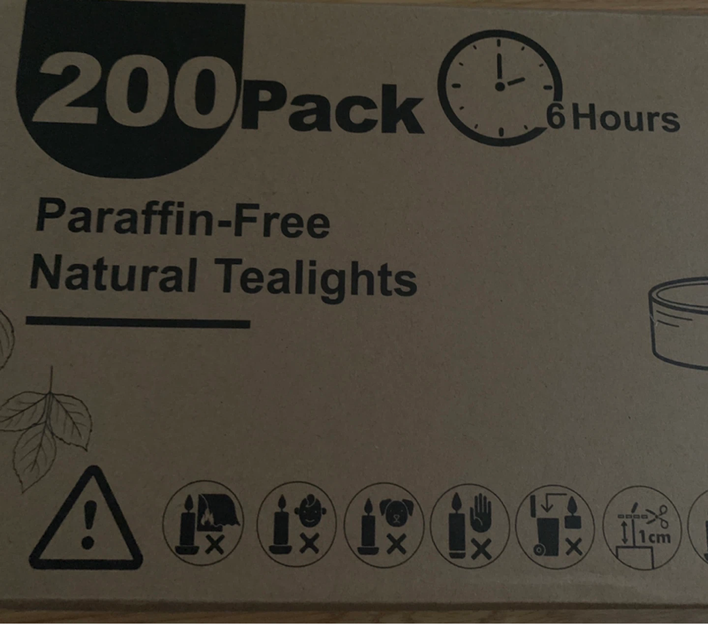 200 Pack Paraffin-Free Natural Tealight Candles - photo 2