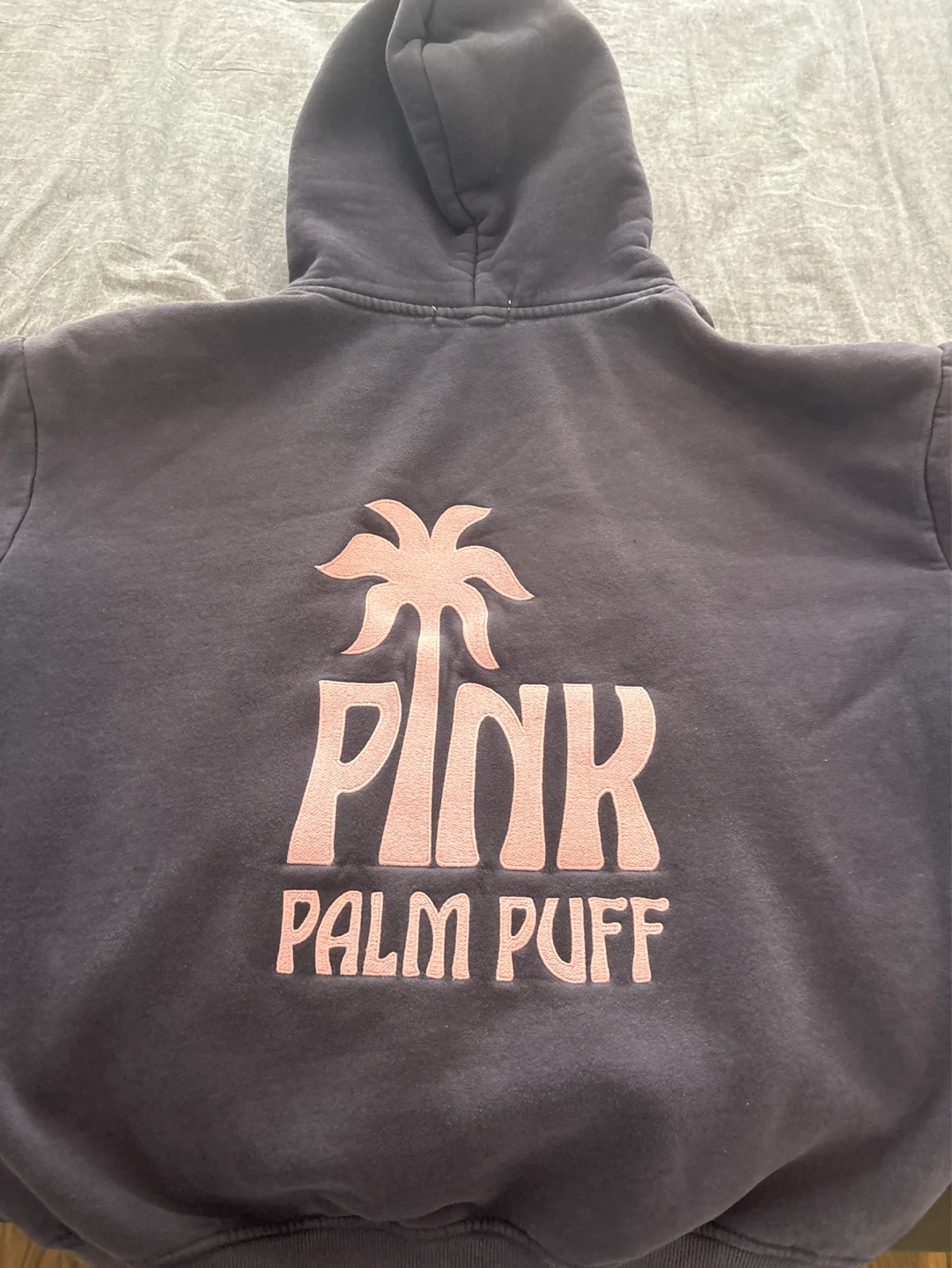 Pink Palm Puff Hoodie Size S - photo 3