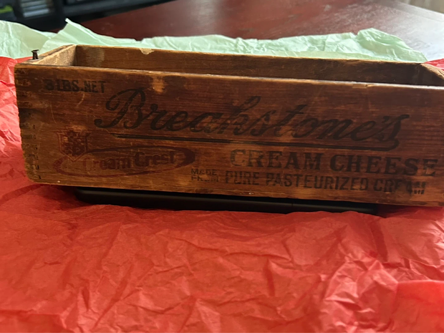 Breakstone's Cream Cheese Wooden Crate