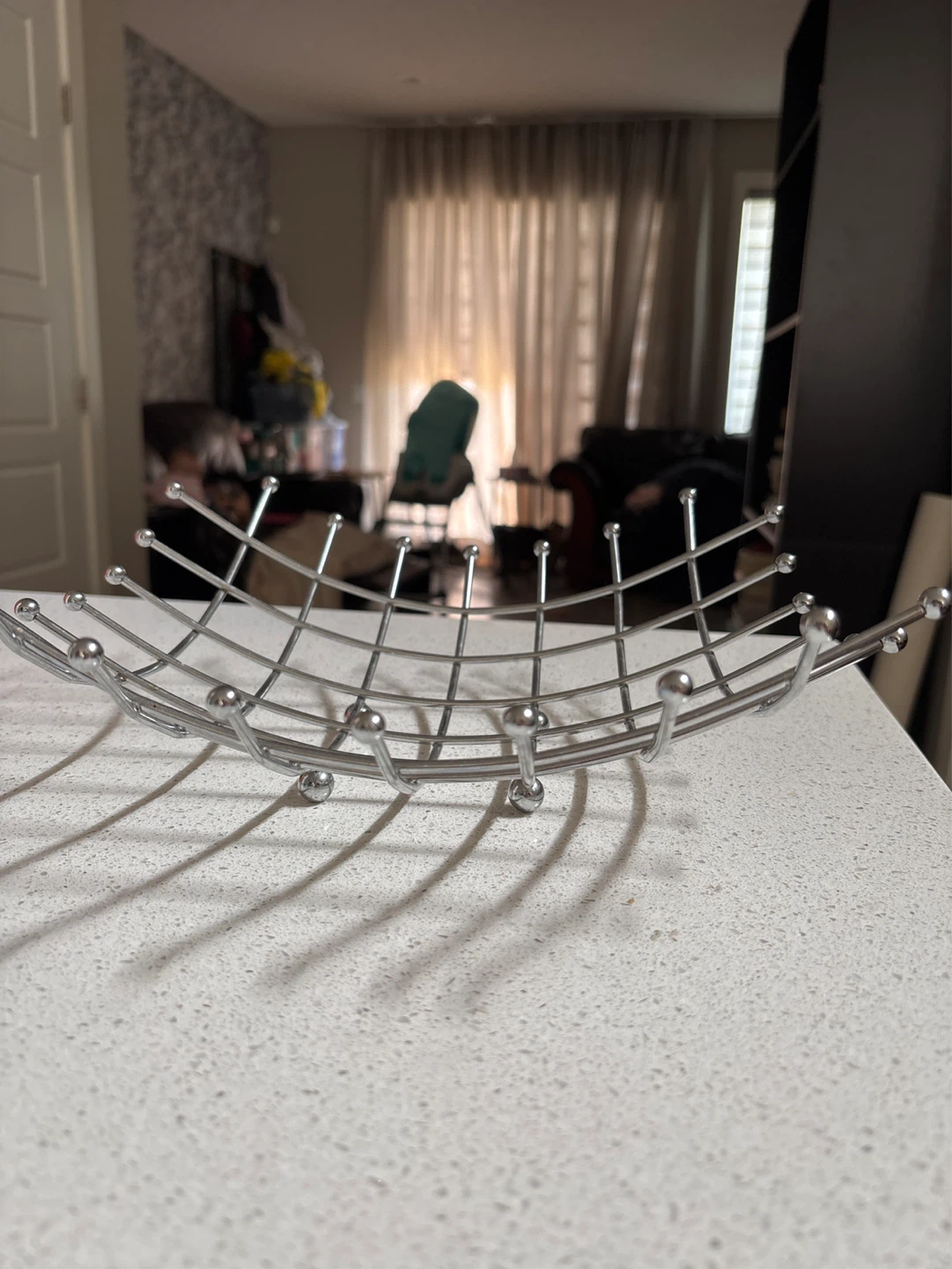 Silver Metal Fruit Basket - photo 2