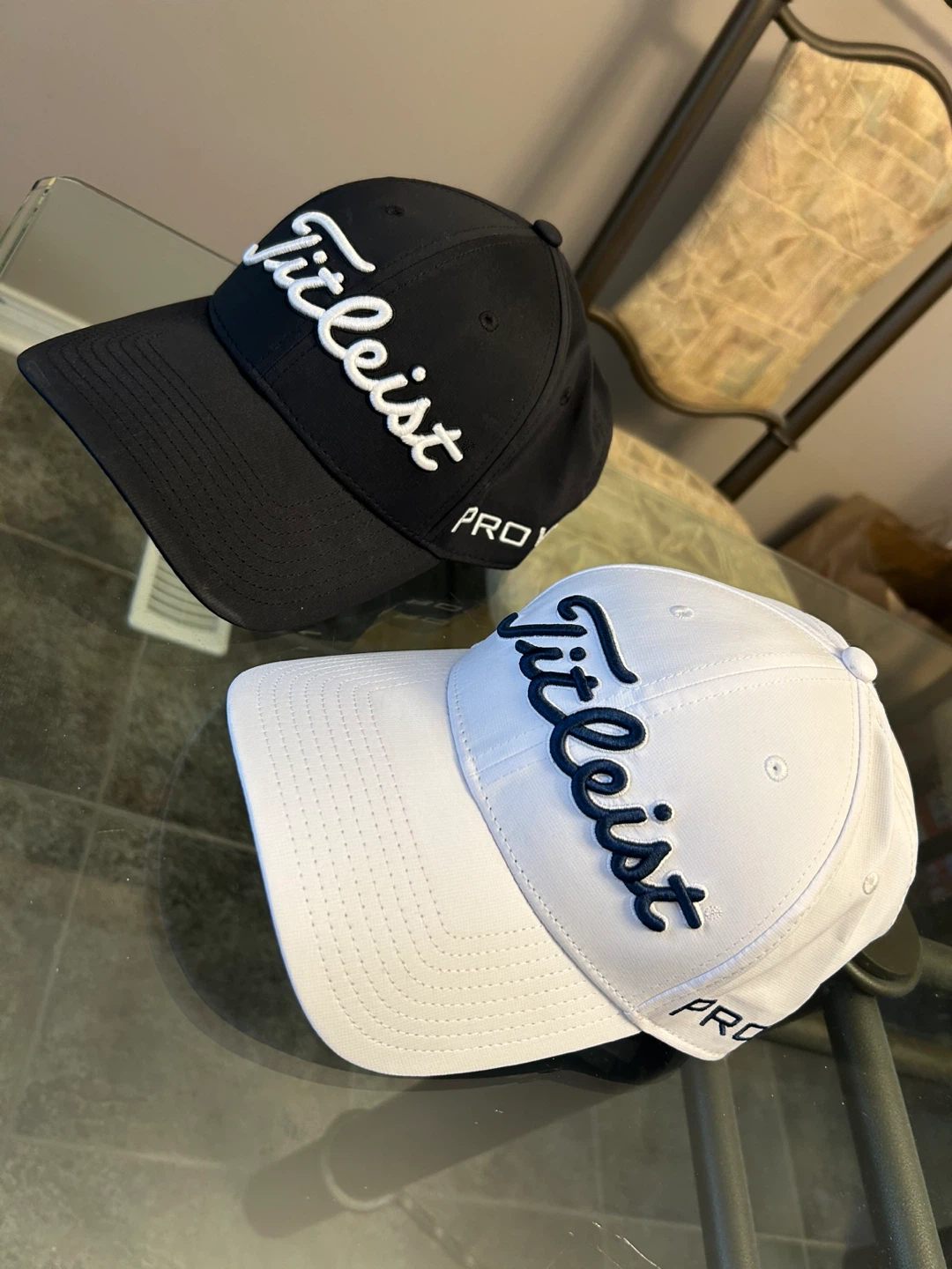 NEW Titleist Men's Tour Performance Golf Caps (Black/White)