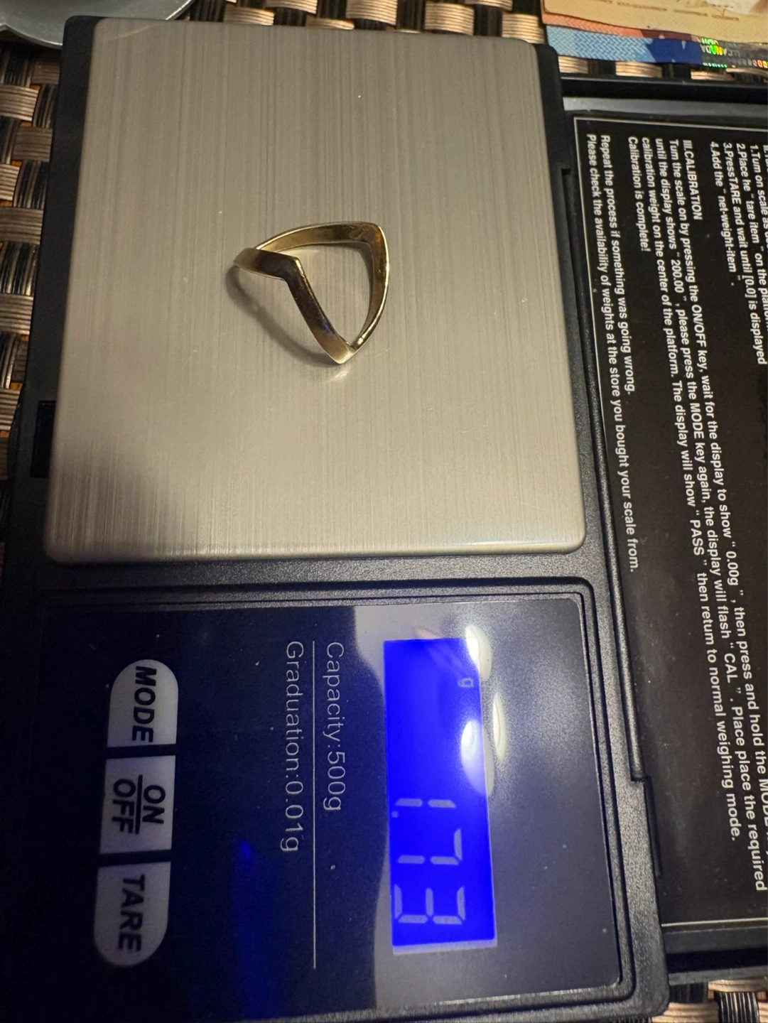 10K solid Gold Triangle Ring