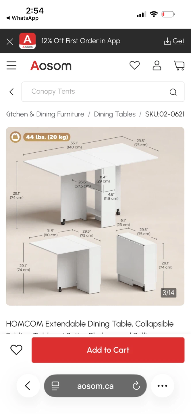 HOMCOM Extendable Dining Table, Collapsible - photo 3