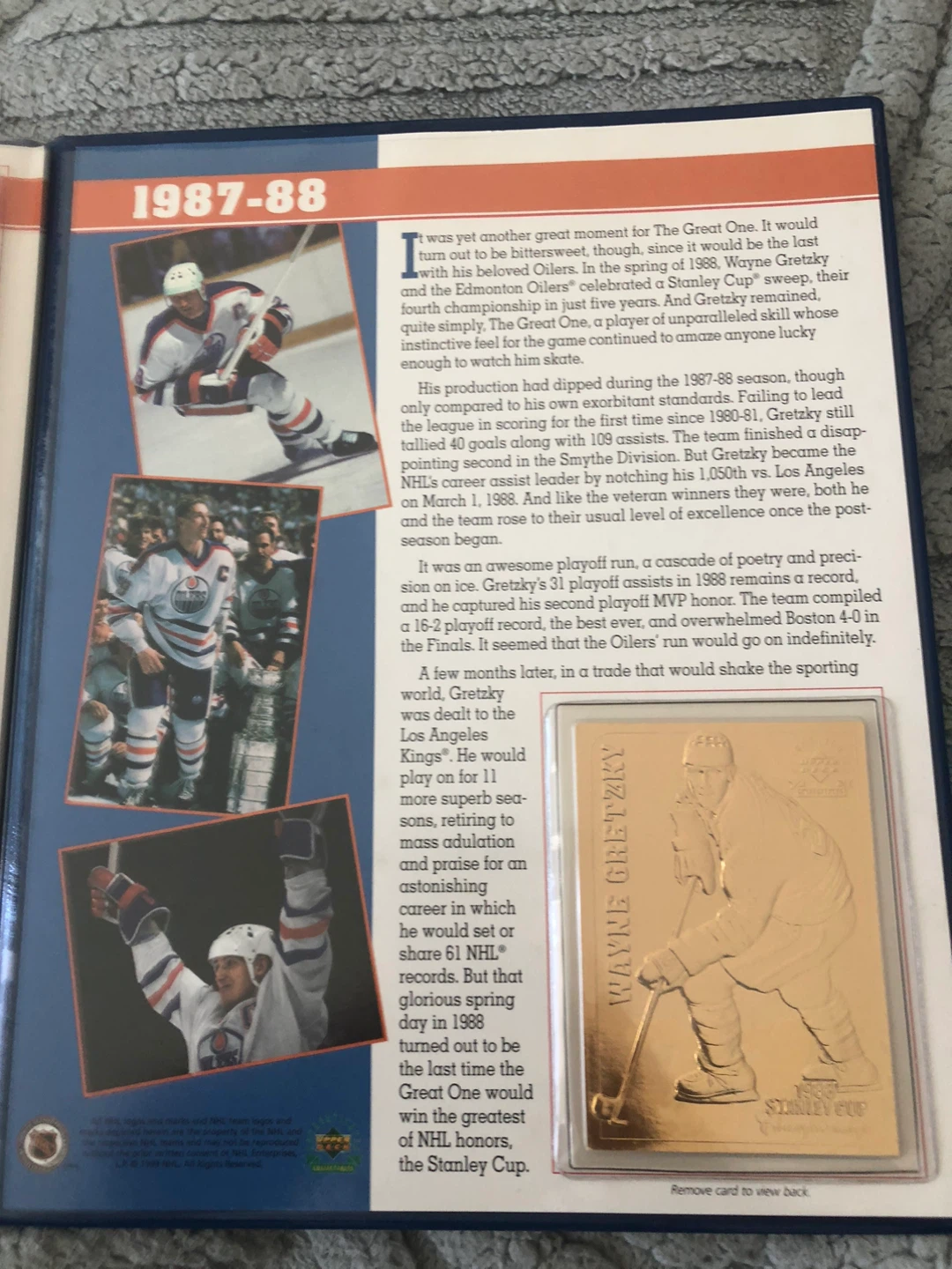 Wayne Gretzky 22kt Gold Championship Cards - photo 2