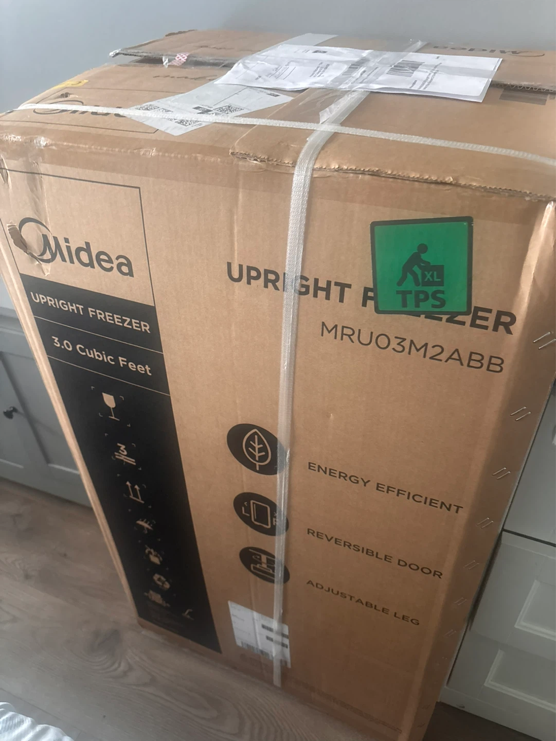 Midea Upright Freezer MRU03M2ABB - 3.0 Cubic Feet
