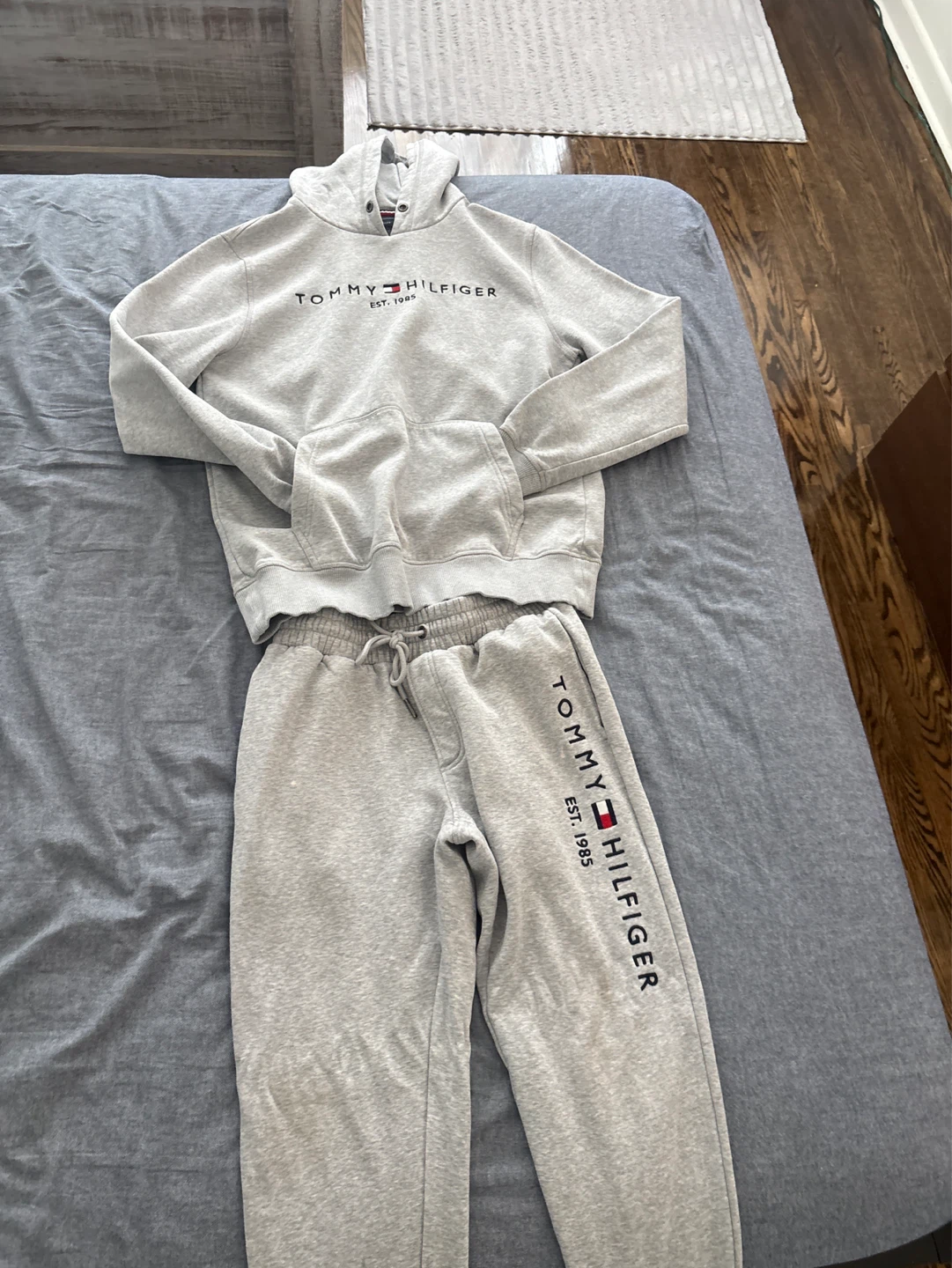 Tommy Hilfiger Grey Sweatpants and Hoodie Set