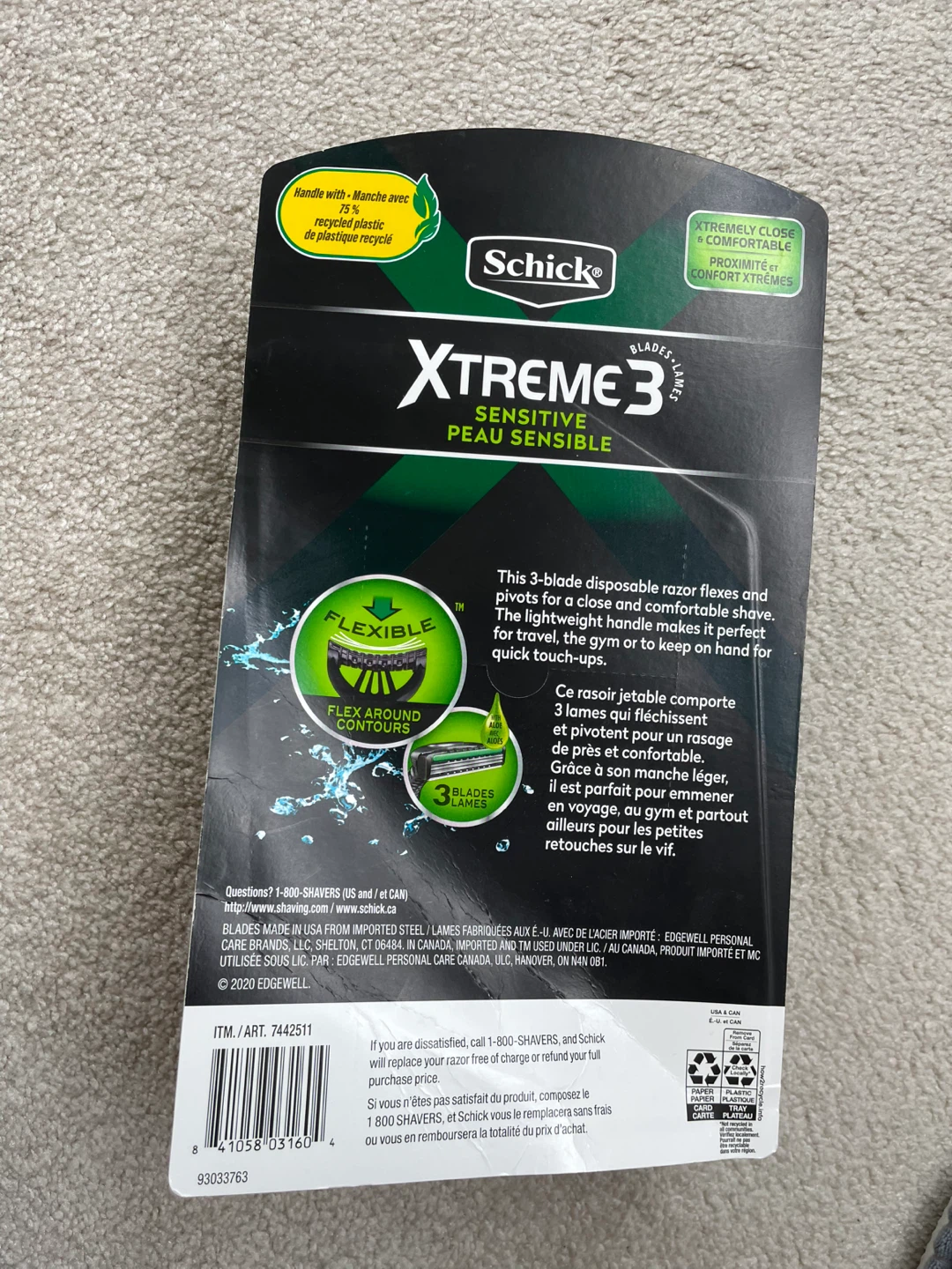 Schick Xtreme3 Sensitive Razors - 4 Count - photo 2