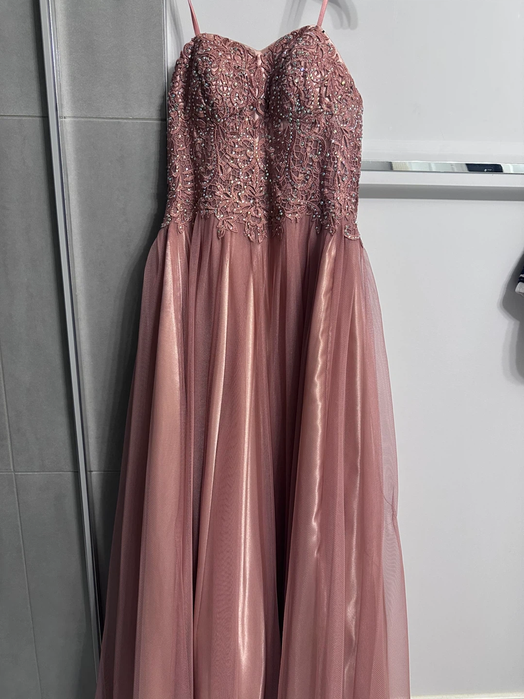 Laura Petites Pink Beaded Corset Prom Dress Size 2 - photo 5