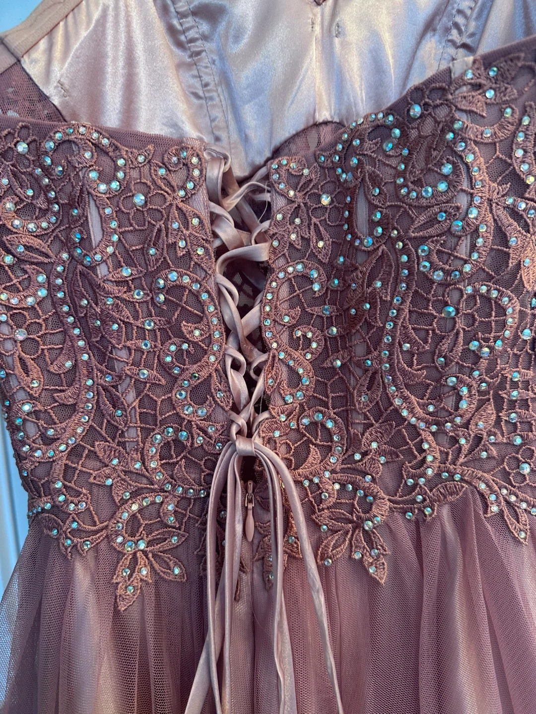 Laura Petites Pink Beaded Corset Prom Dress Size 2 - photo 3