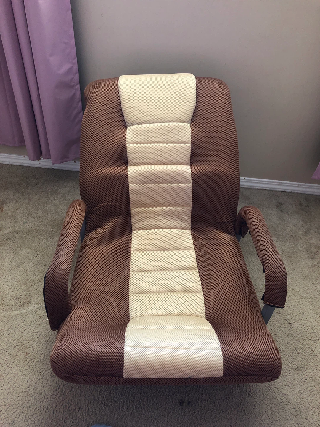 Brown and Beige Mesh gaming Chair