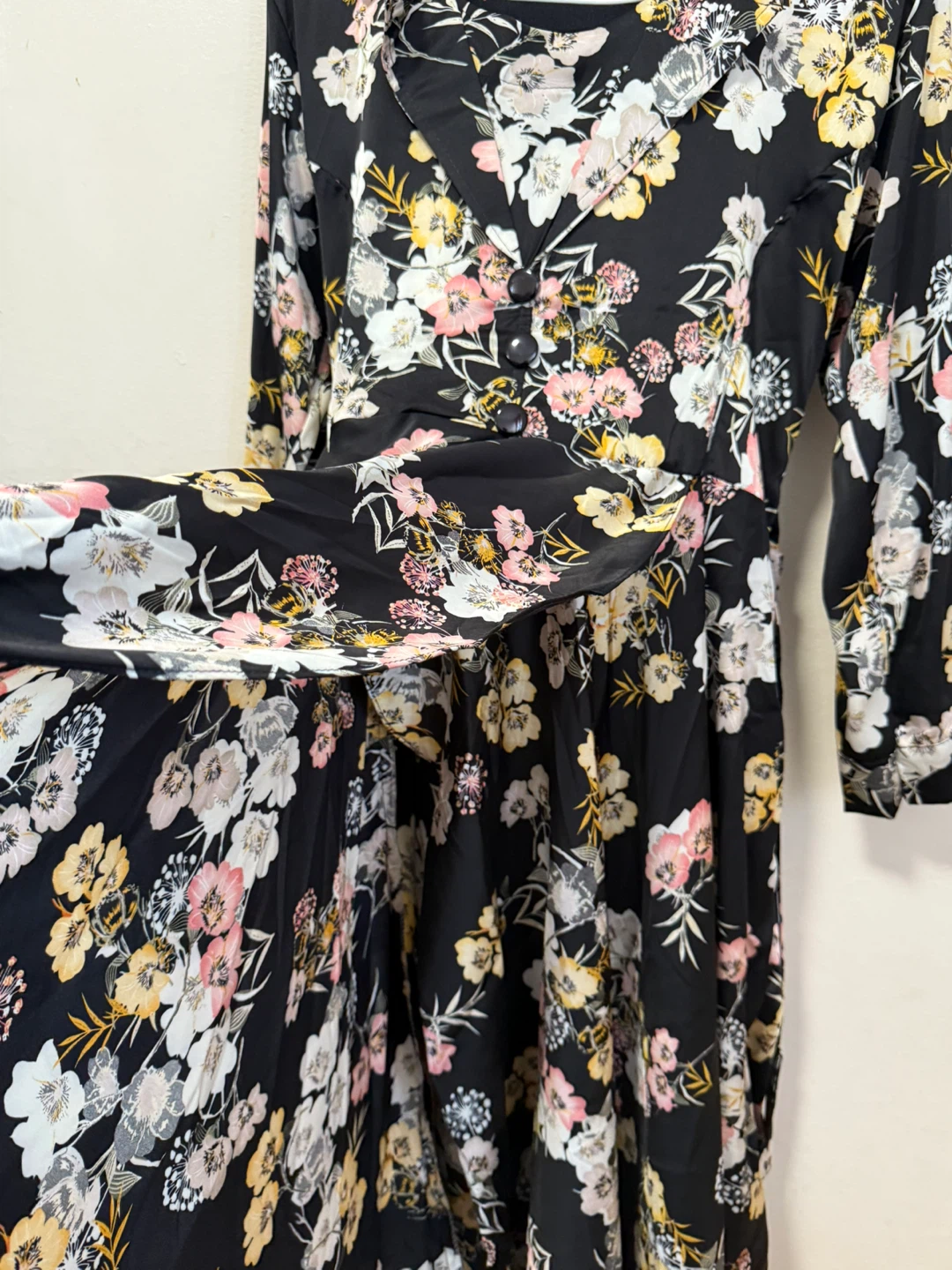 🌸 Black Floral Maxi Dress – NICE Collection - photo 5