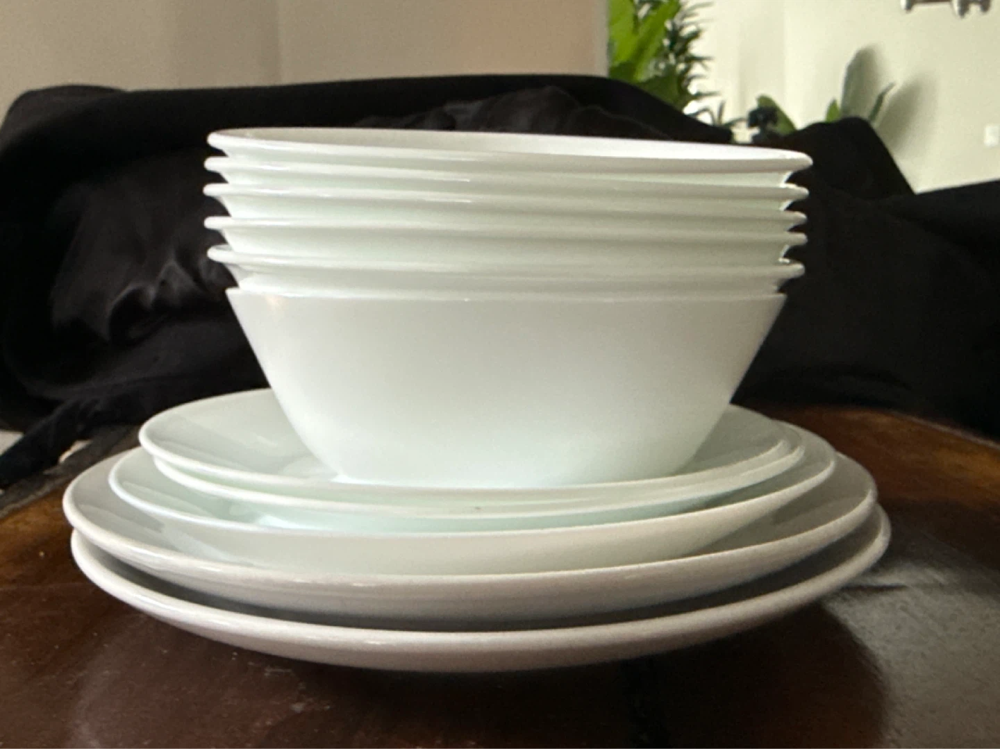 White Ceramic Bowl and Saucer Set - photo 2