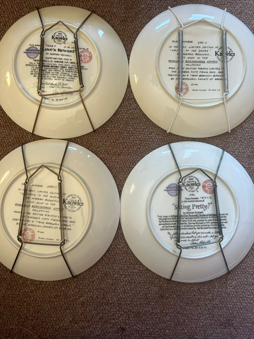 Set of 4 Norman Rockwell Collector Plates by Knowles - photo 2
