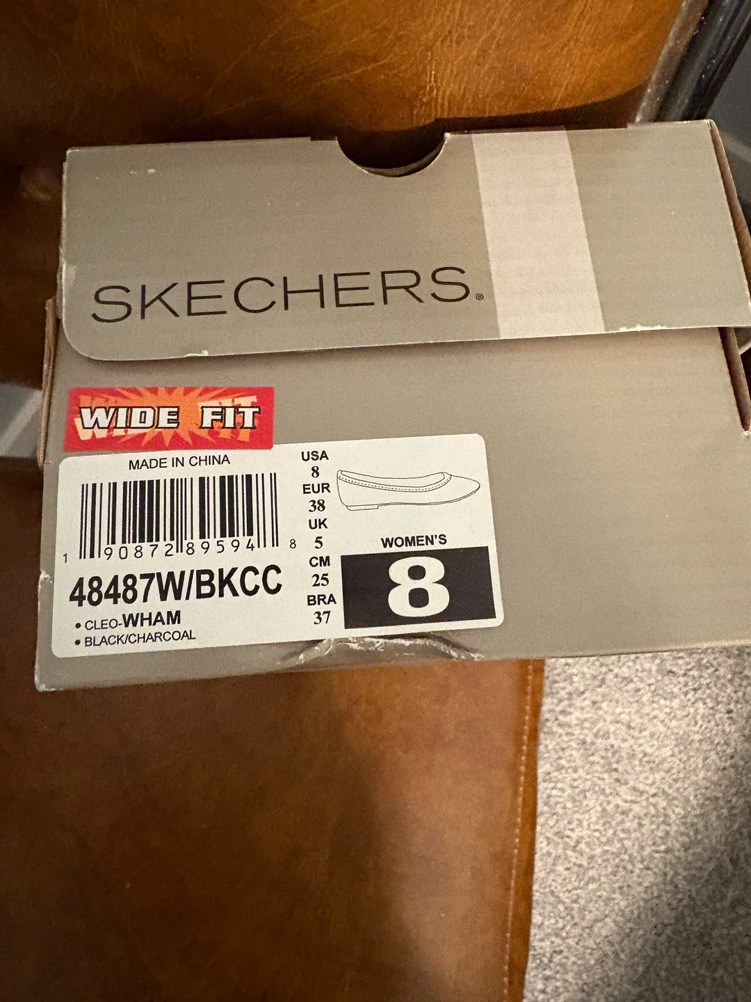 Skechers Women's Wide Fit Black Ballet Flats - Size 8 - photo 2