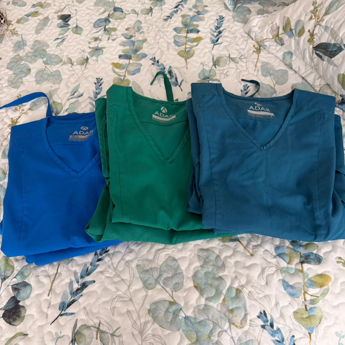 ADAR Scrub Tops - Blue, Green, Teal