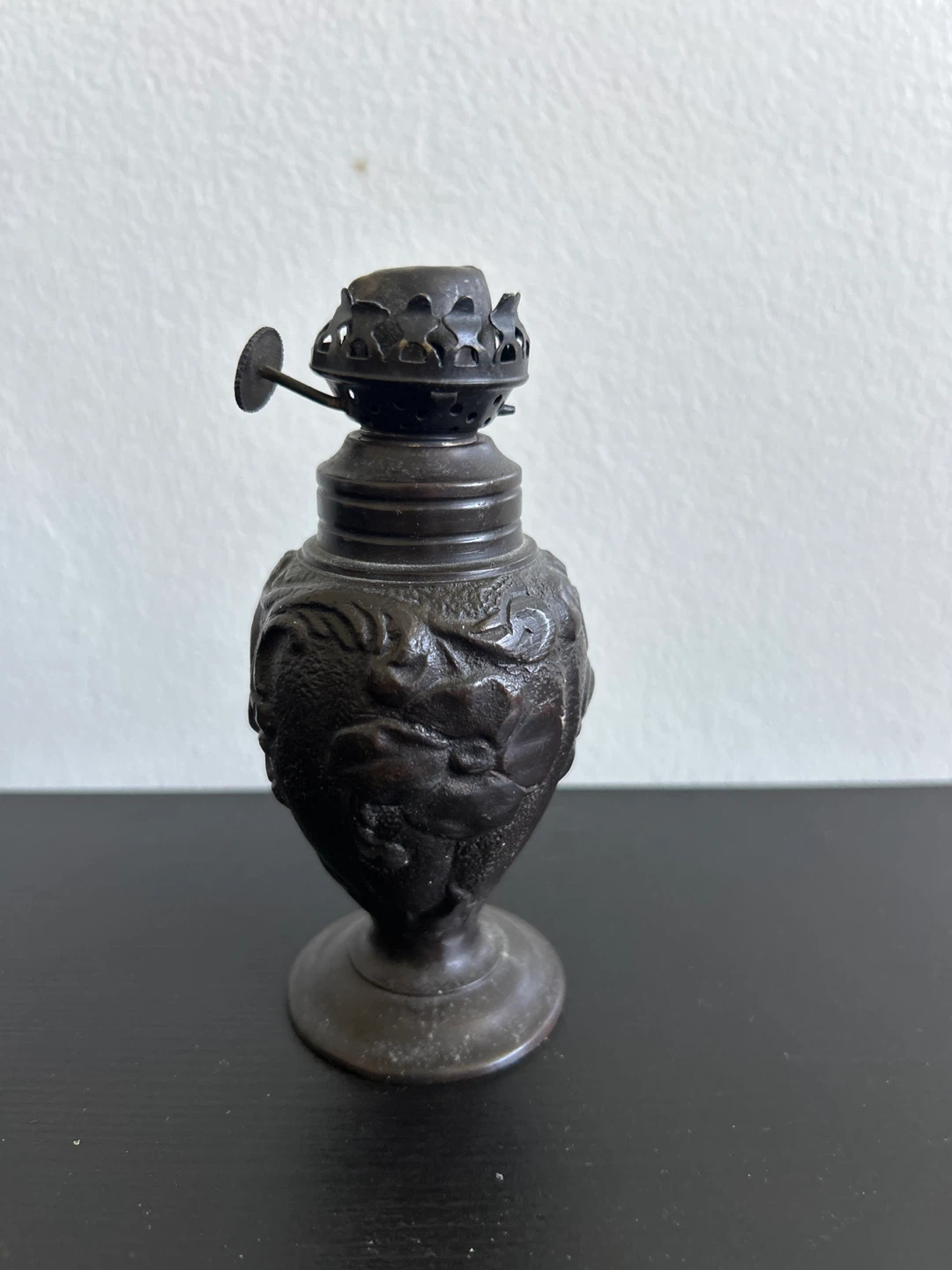 Restoration Hardware Embossed Oil Lamp