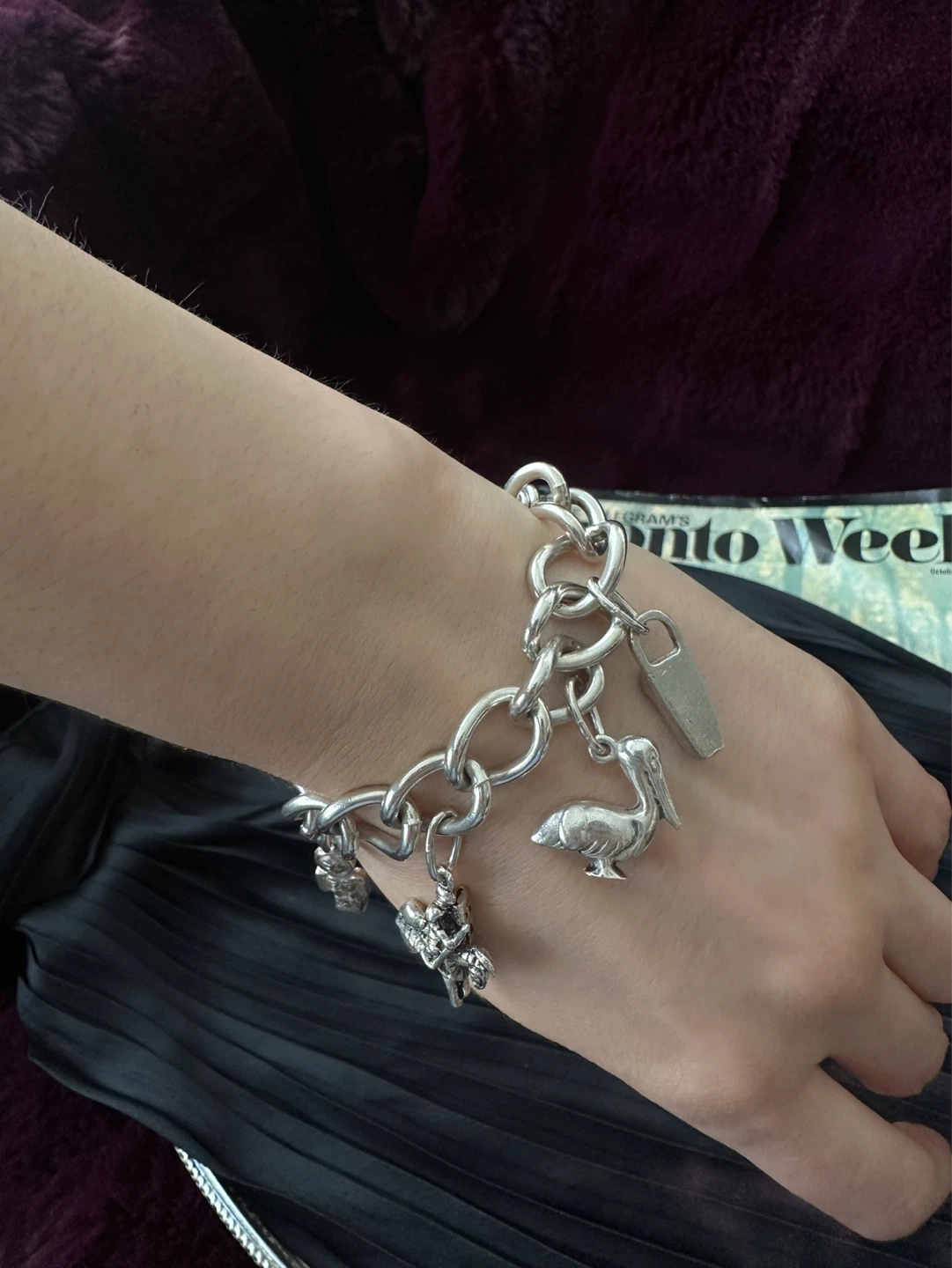 Vintage Birks Sterling Silver Charm Bracelet - photo 5