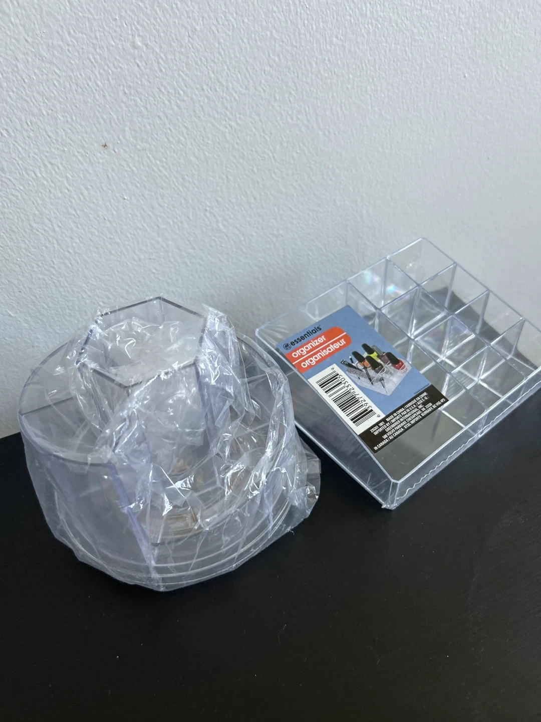 Clear Acrylic Makeup and Desk Organizers (2 Pieces)