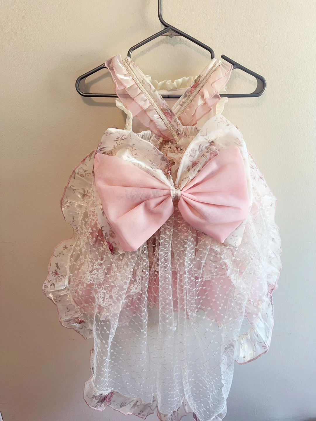 Girl's Lace Floral Dress with Hair Pins 5-7T - photo 4