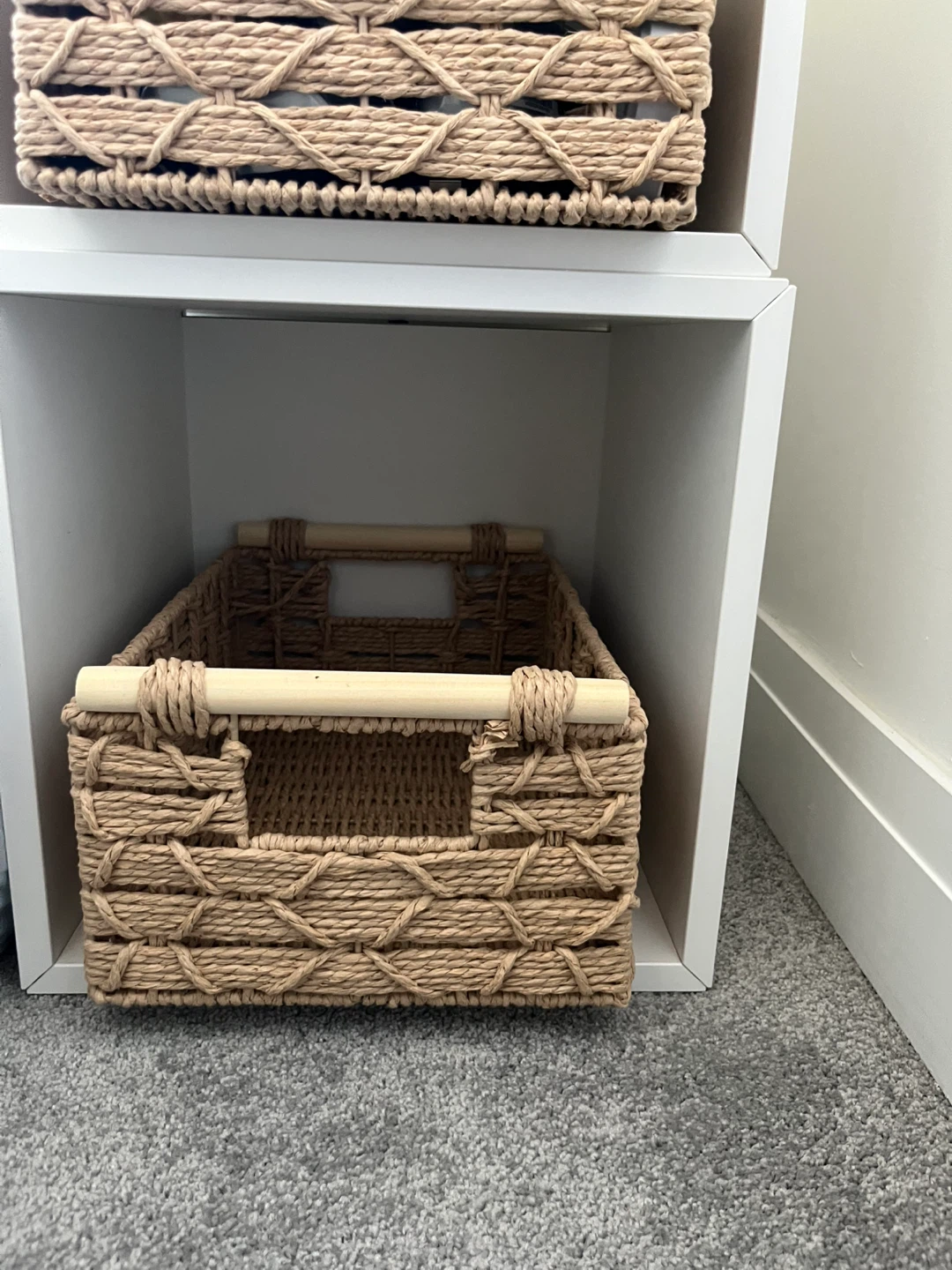 Woven Storage Basket with Wooden Handles 2pc - photo 4