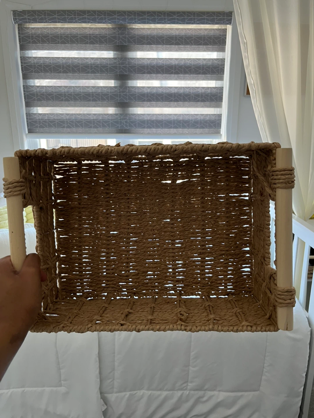 Woven Storage Basket with Wooden Handles 2pc - photo 3