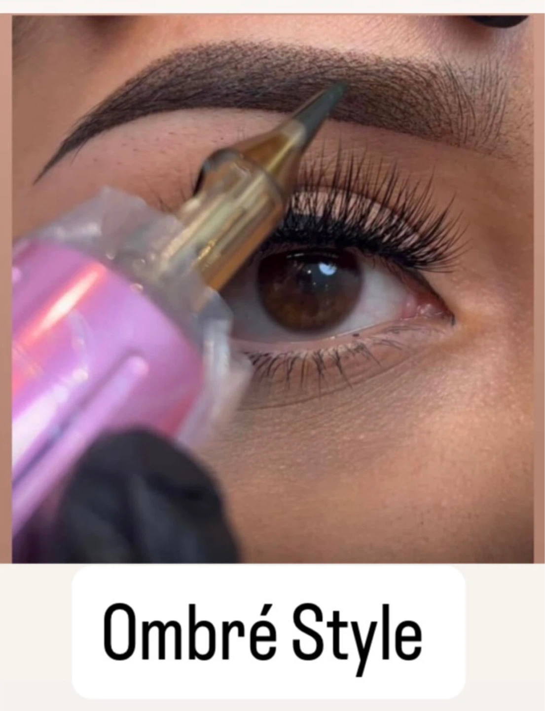 Permanent makeup ombré powder eyebrow and lip blush  tattoo