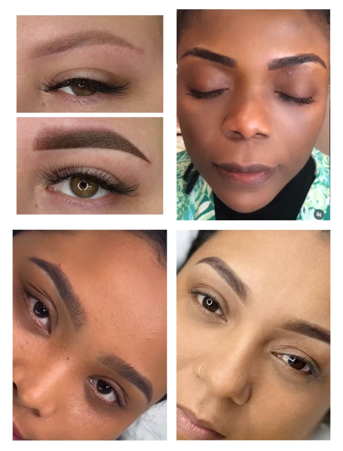 Permanent makeup ombré powder eyebrow and lip blush  tattoo - photo 5
