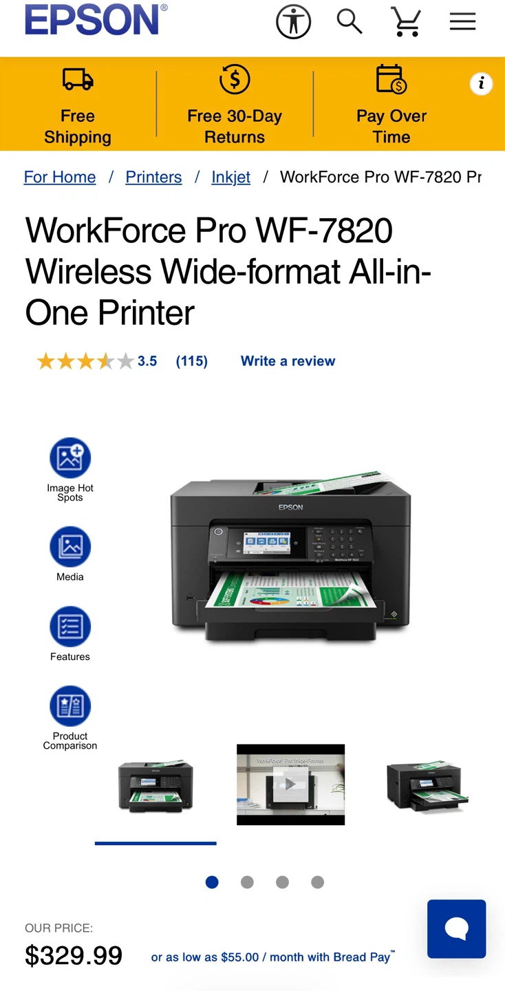 Epson WorkForce WF-7820