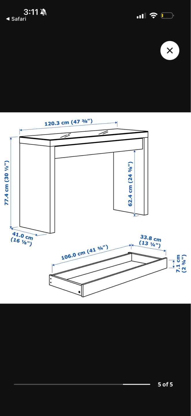 IKEA MALM Dressing Table - photo 3