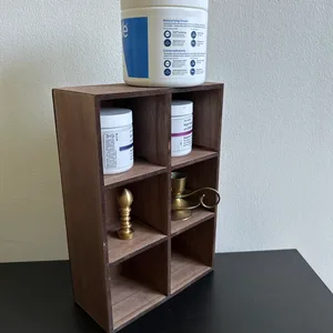 Wooden Organizer Shelf with 6 Compartments