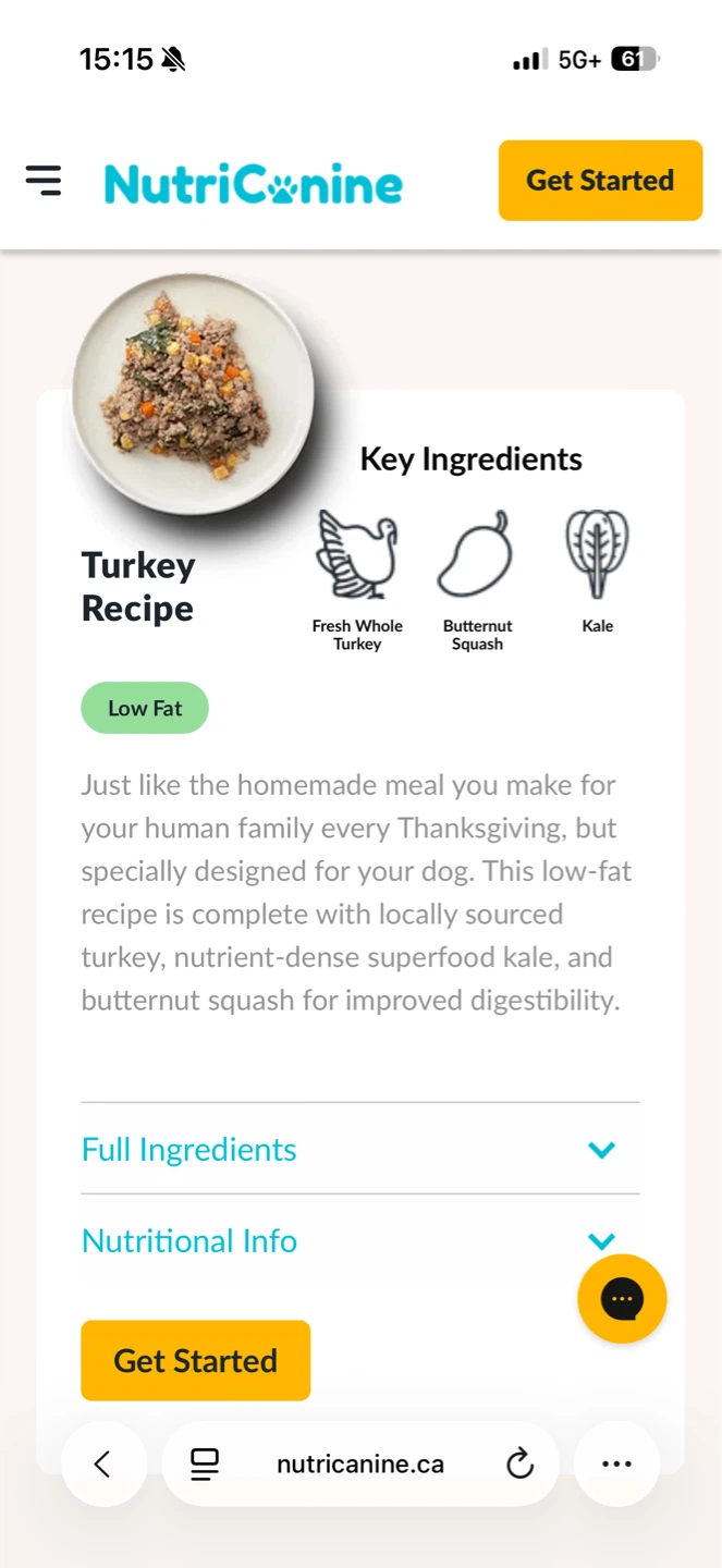 NutriCanine Turkey Recipe Dog Food