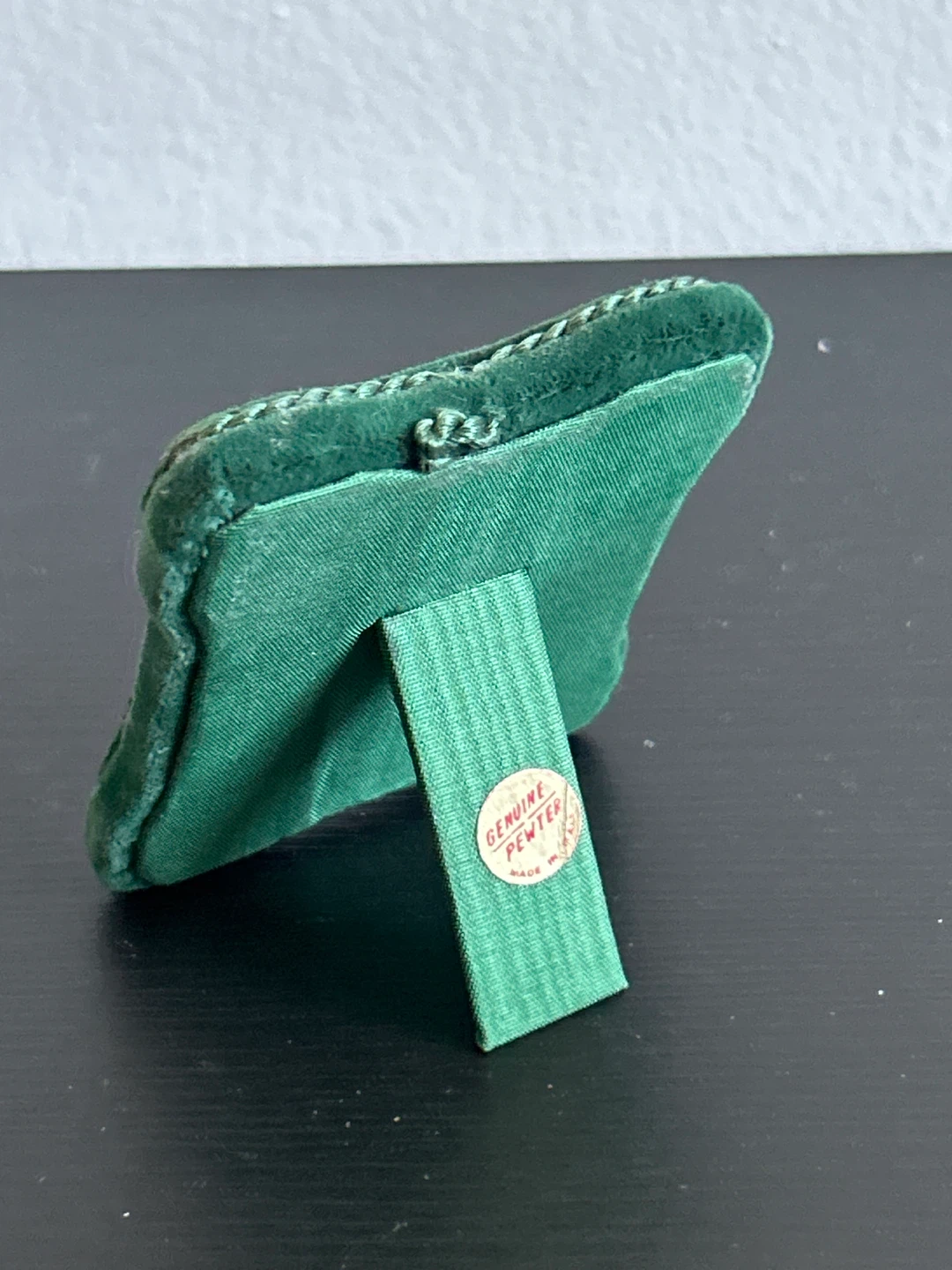 Genuine Pewter Figurine on Green Velvet Stand - photo 2