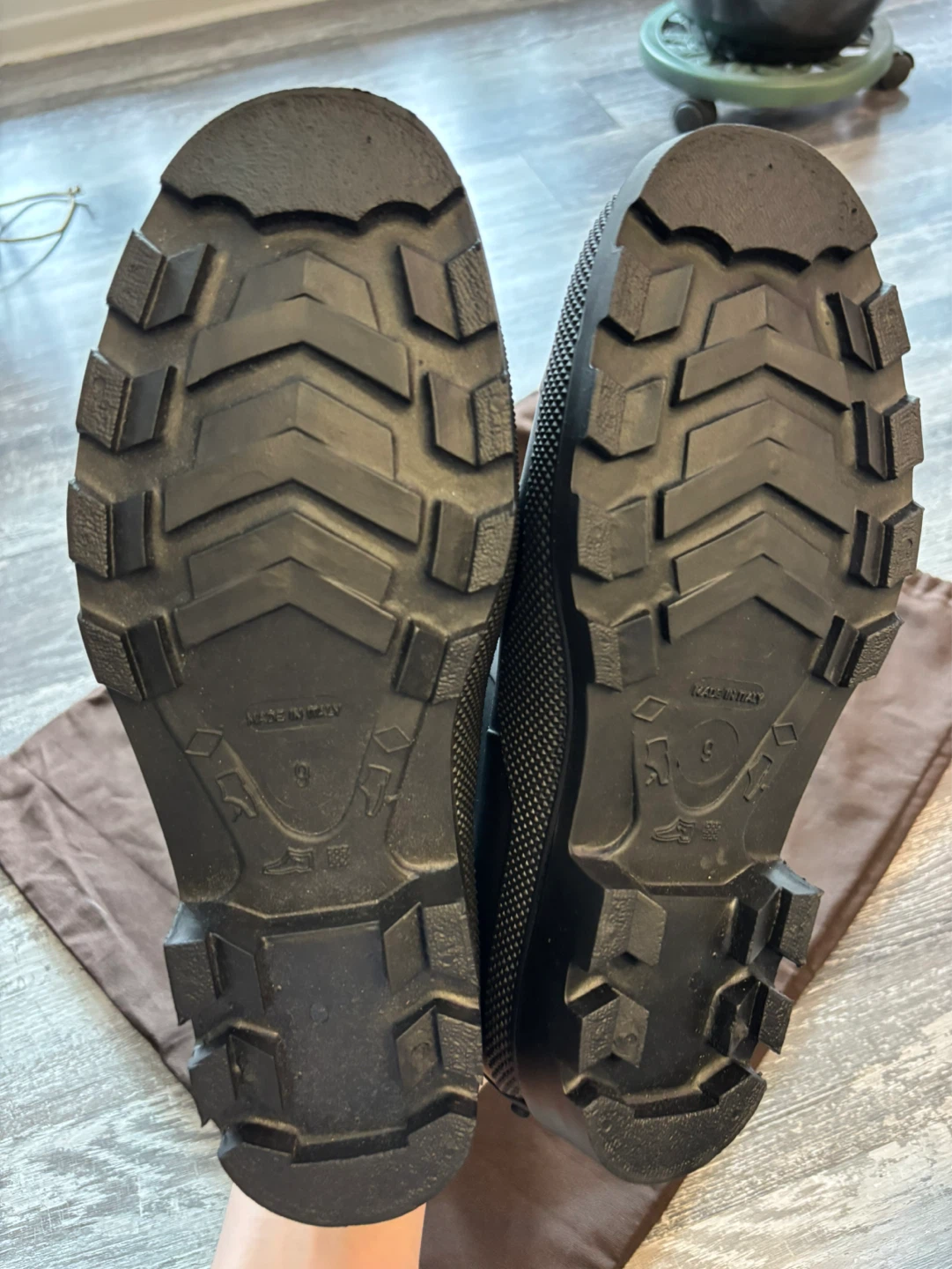 Brand New TOD'S Men’s Black Rubber Rain Boots - photo 5