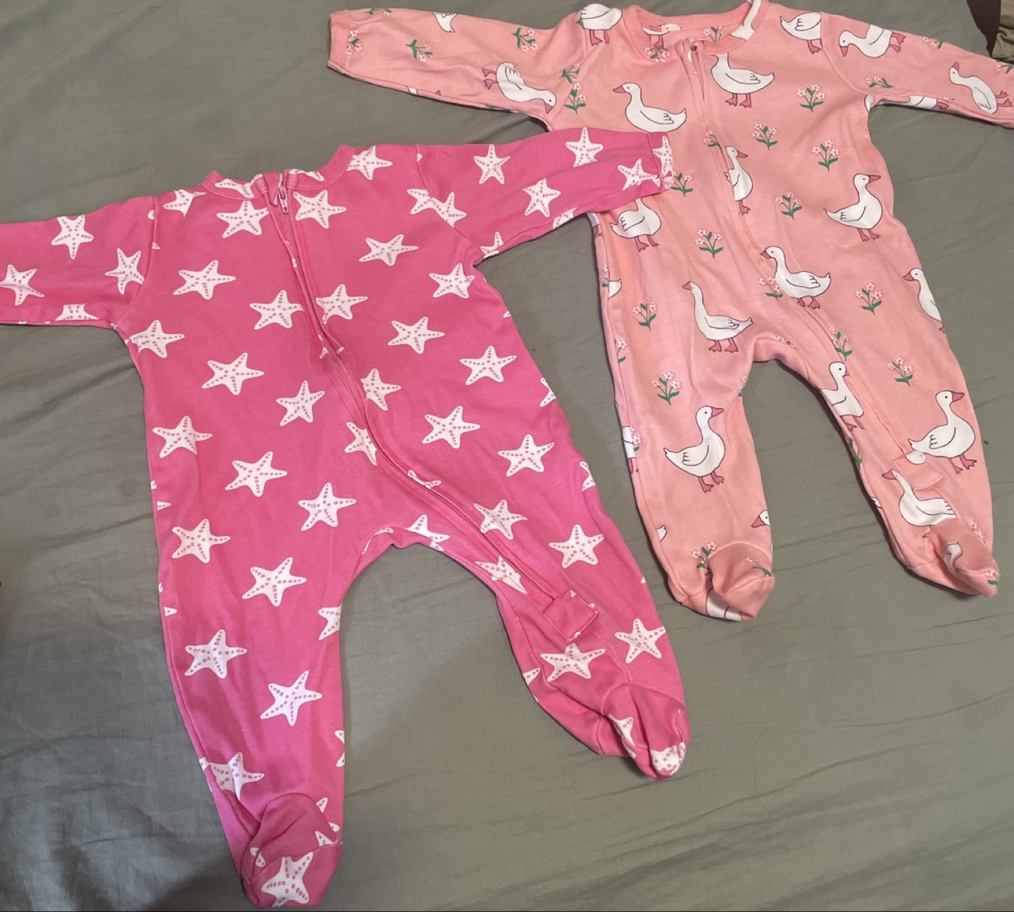 Baby footed Sleepers Set