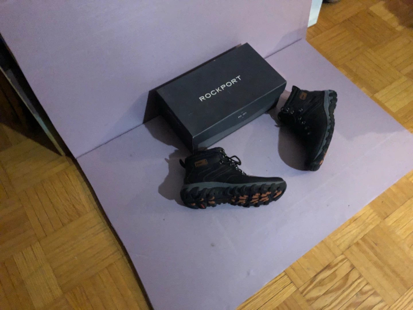 Rockport Men's Black Leather Lace-up Hiking Boots - photo 4