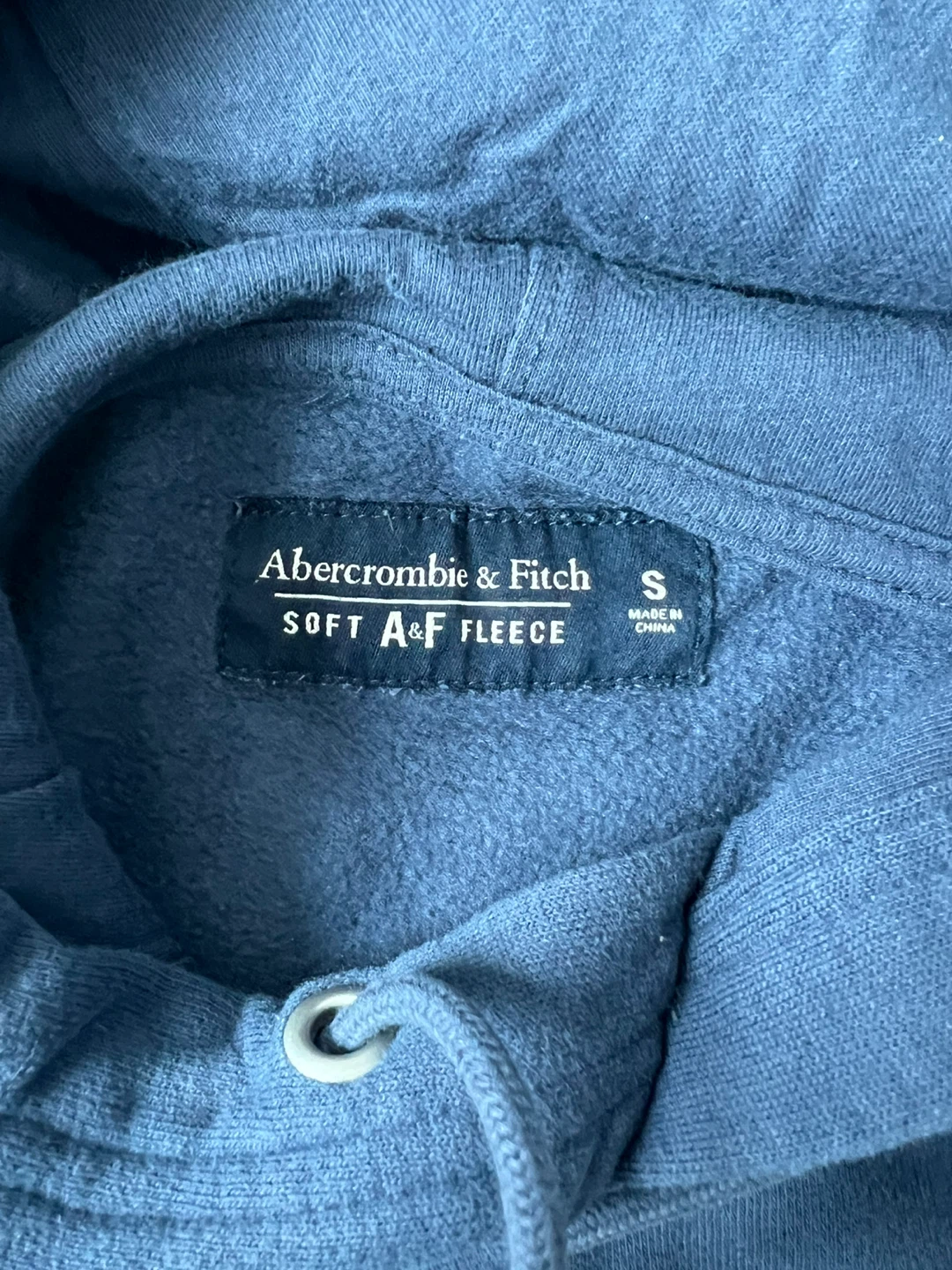 Abercrombie & Fitch Navy Soft A&F Fleece Hoodie Size S - photo 2