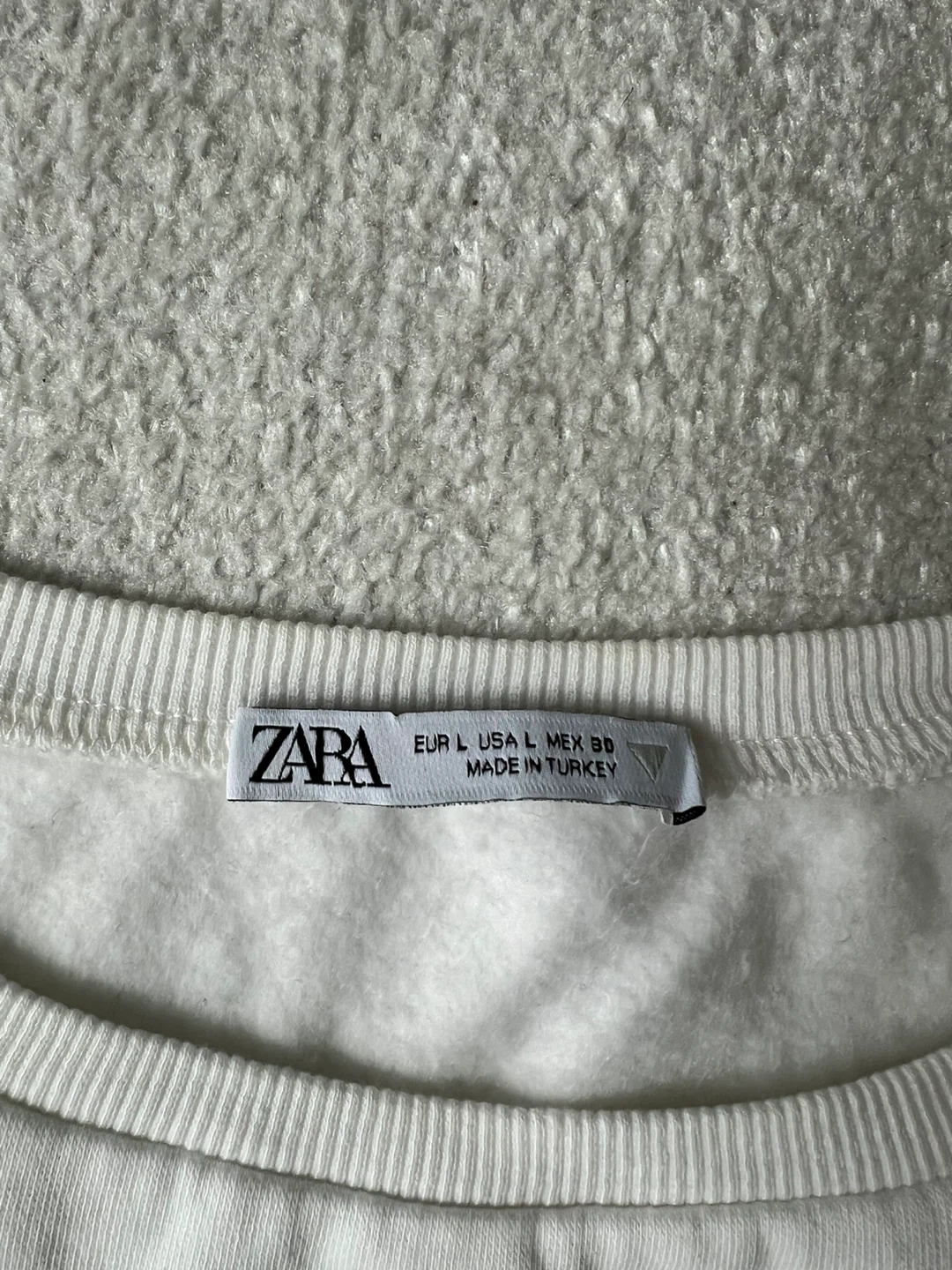 Zara White Crew Neck T-Shirt - Size L - photo 2