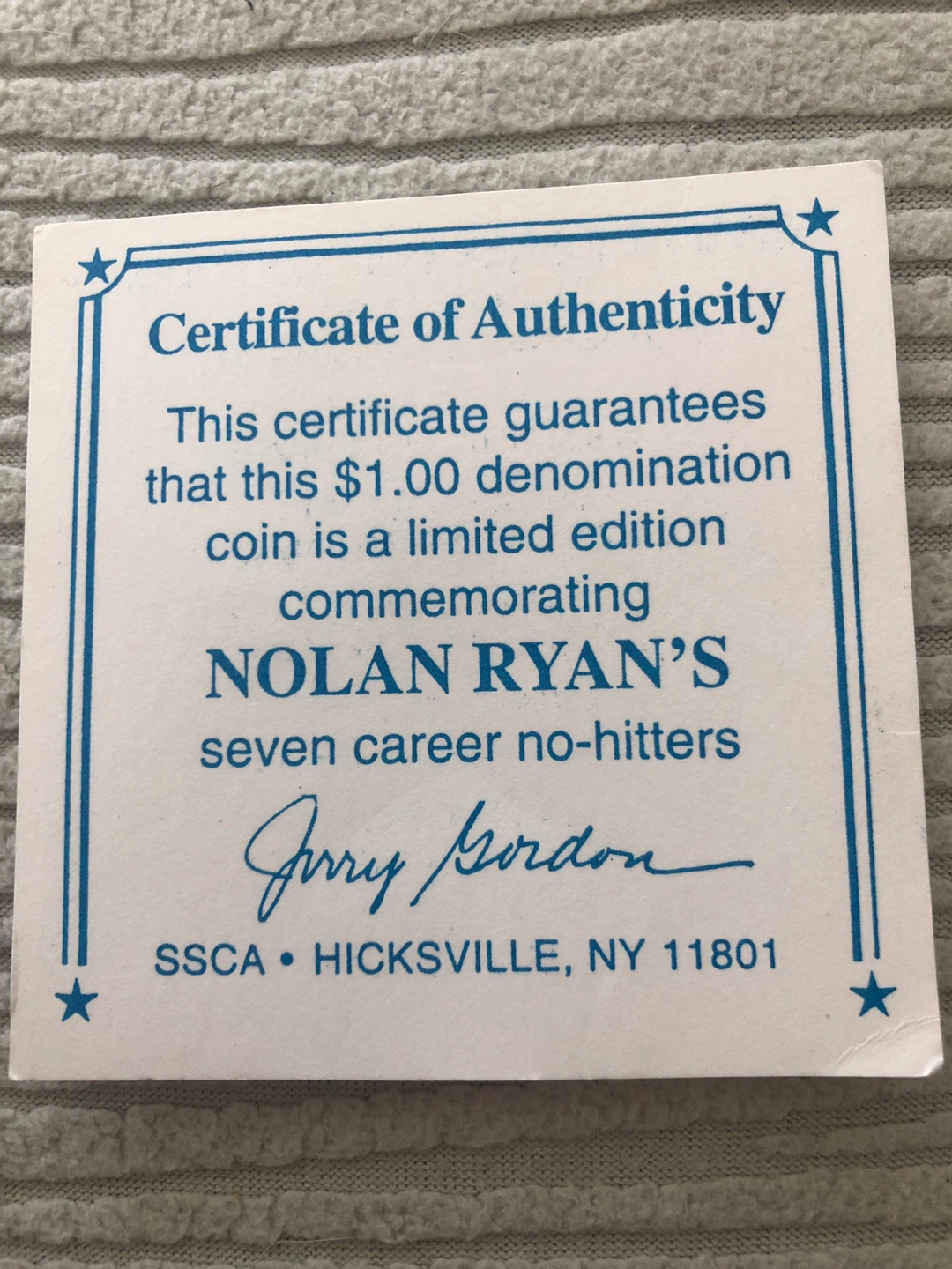 Nolan Ryan Seven Career No-Hitters Coin 1993 - photo 3