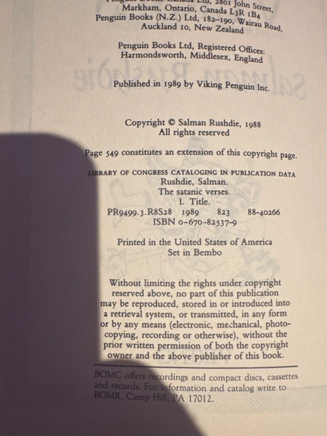 The Satanic Verses by Salman Rushdie - photo 2