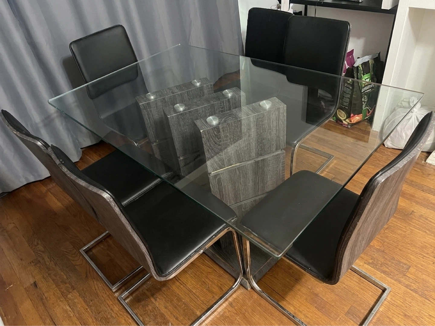 Glass Dining Table for 6 people