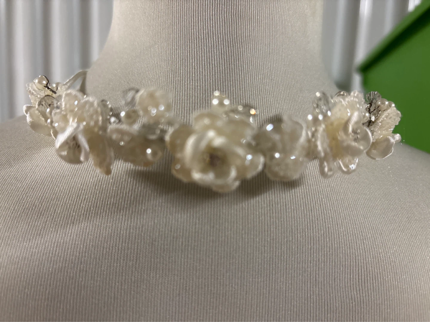 Wedding Flower Girl Basket and Headband Set - photo 2