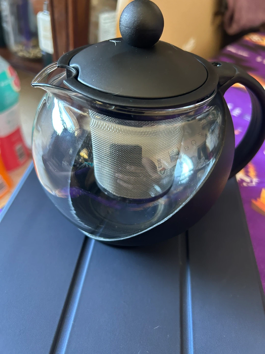 Winware Glass Teapot with Infuser Basket - 25 oz