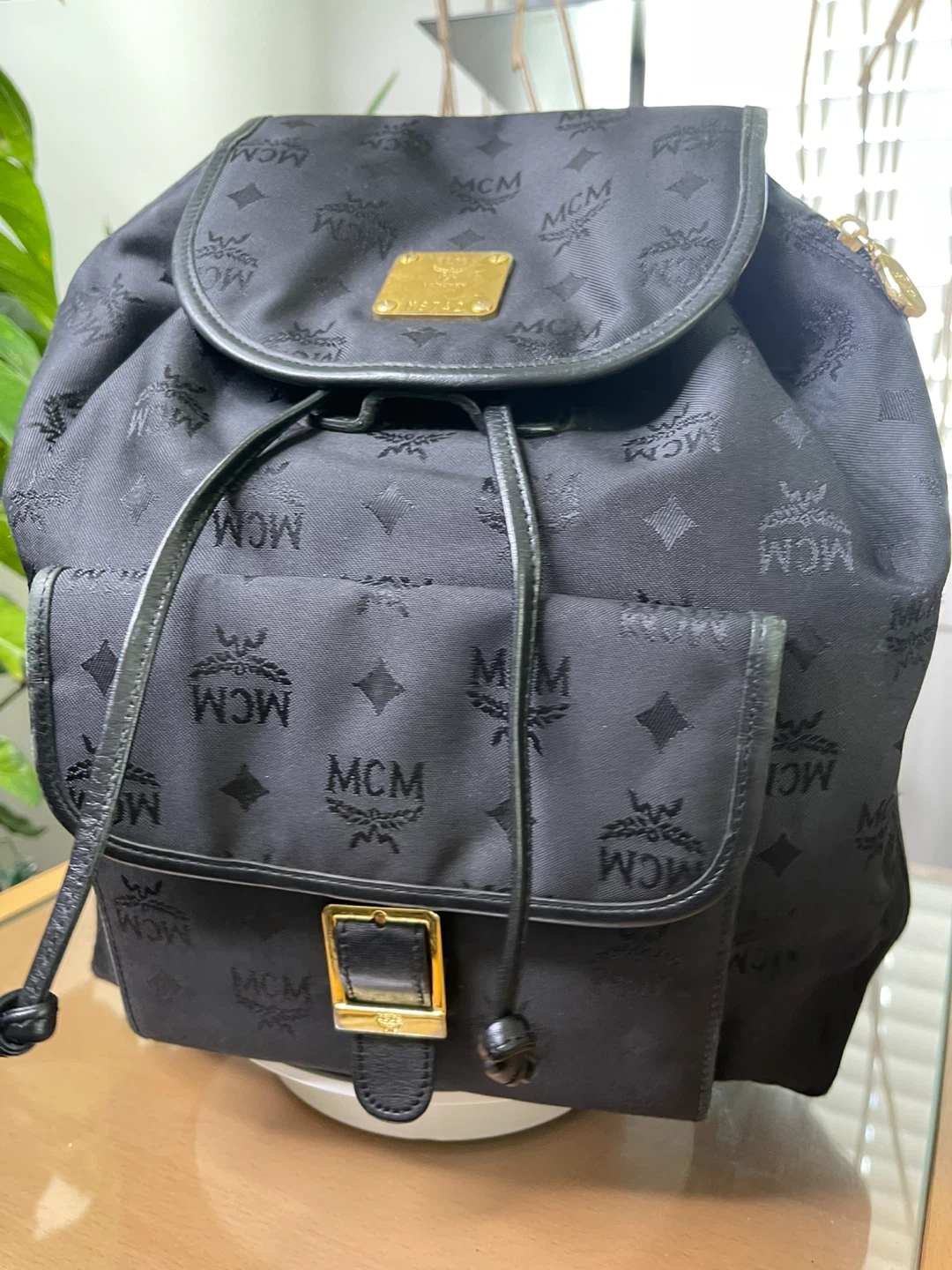 MCM Black Monogram Backpack - photo 2