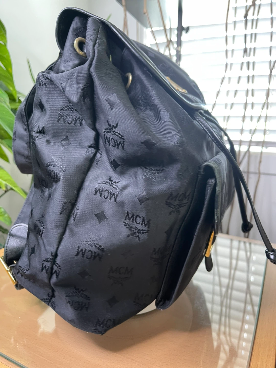 MCM Black Monogram Backpack - photo 5