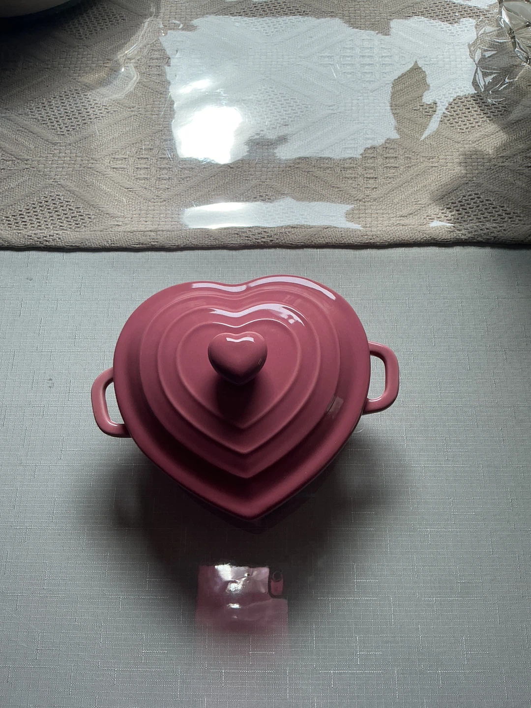 Pink Heart Shaped Covered Pot - photo 4
