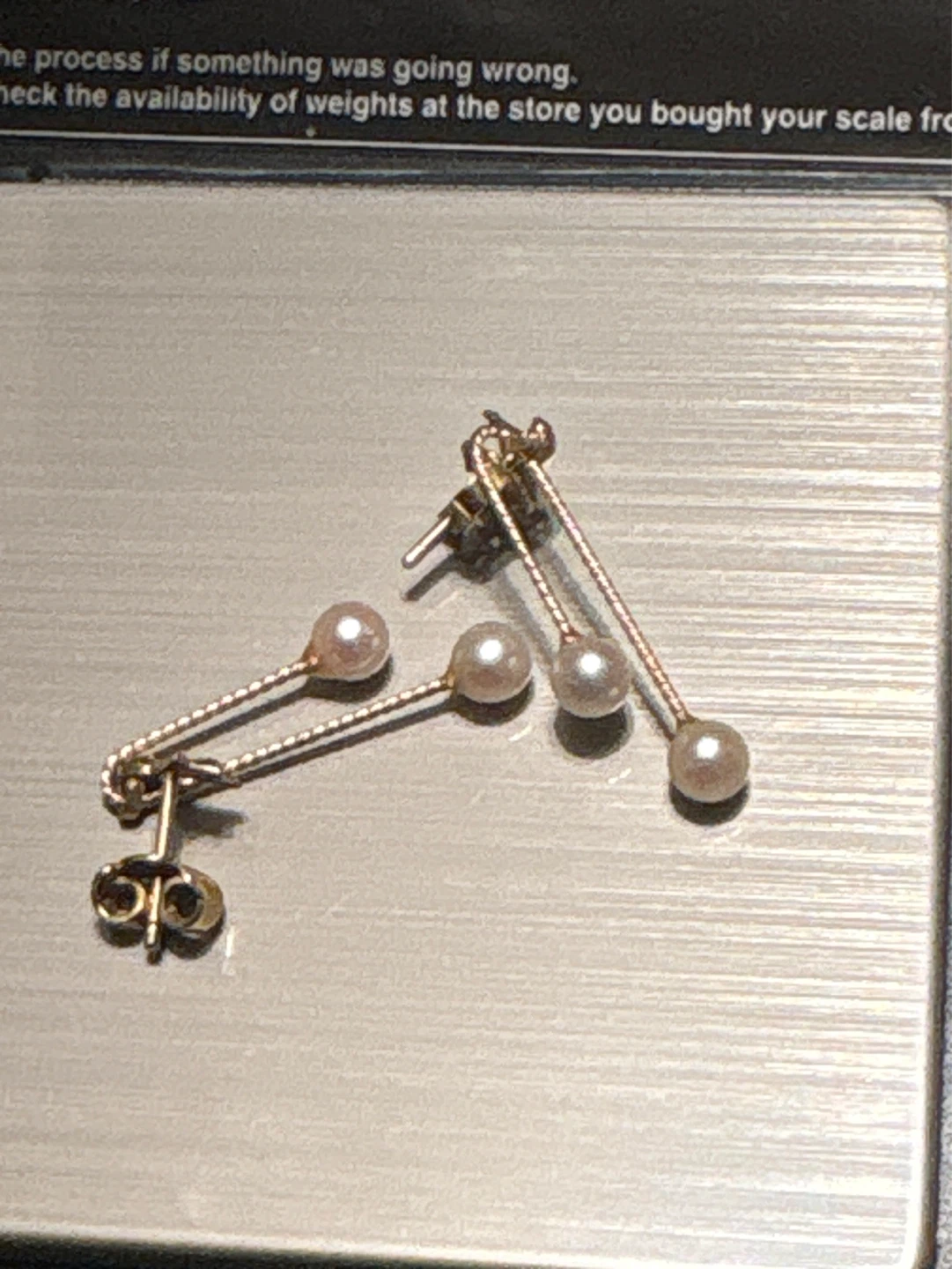 14 & 10k Gold Tone real Pearl Dangle Earrings - photo 2