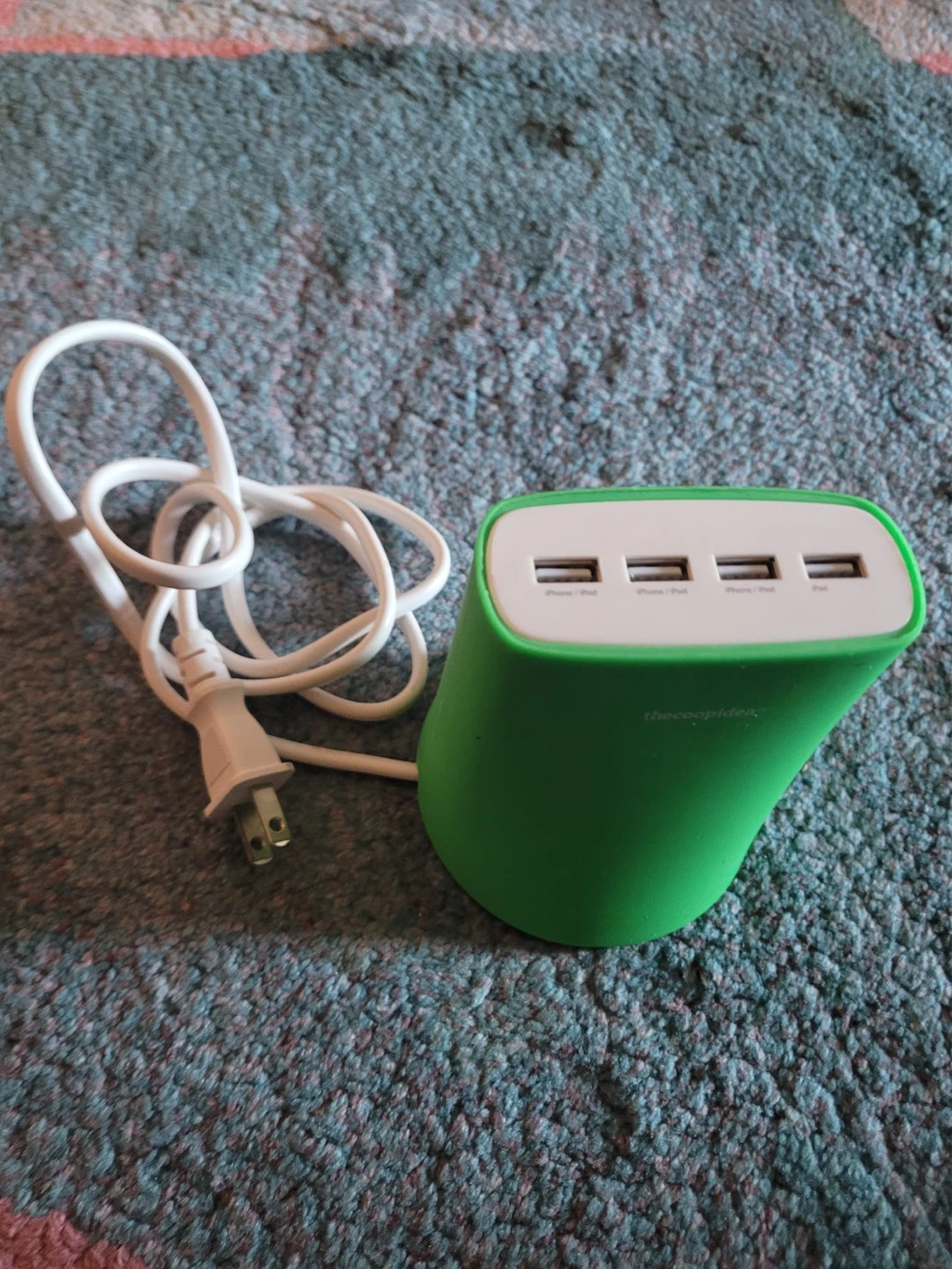 thecoopidea Green Multi-Port USB Wall Charger