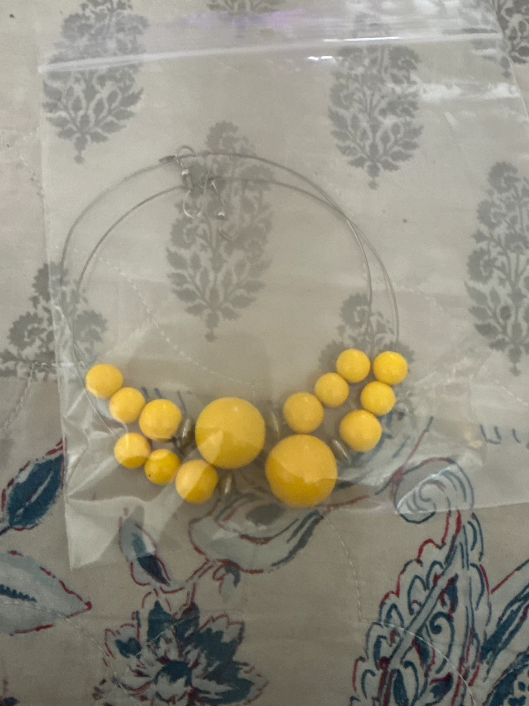 Yellow Bead earrings