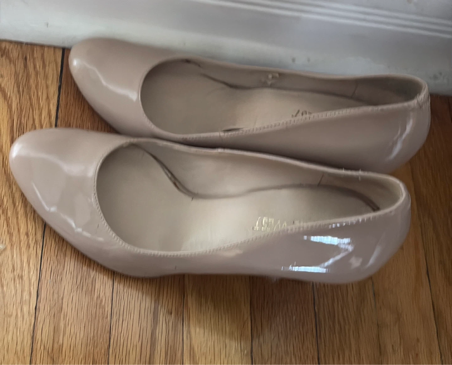 Nine West Ezra LT Pump Heels - Nude Patent - photo 3