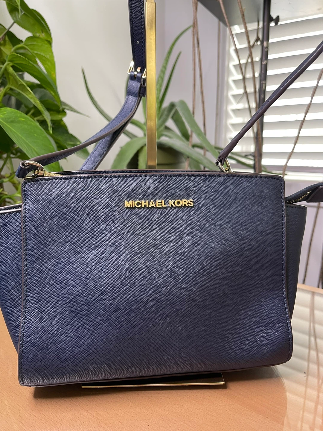 Michael Kors Navy Blue Leather Crossbody Bag - photo 2
